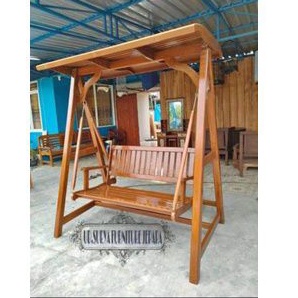 AYUNAN JATI BANDULAN KURSI GOYANG BAHAN KAYU JATI