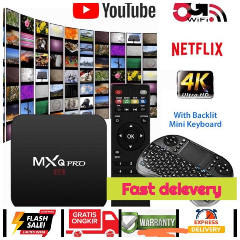 Set Box Tv Android MxQ Pro 4k Suport 5G