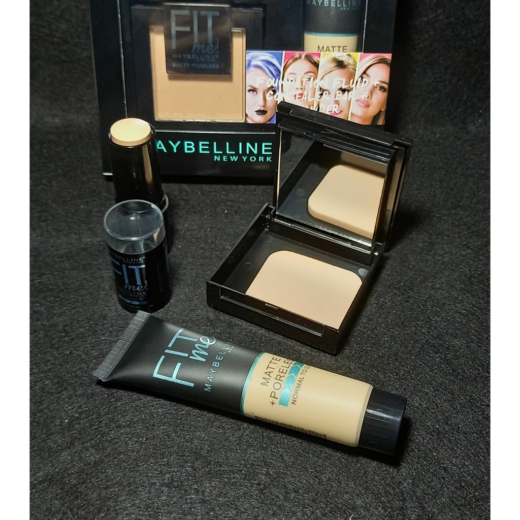 [Paket Makeup] Set 3 In 1  Maybelline Fit Me Makeup