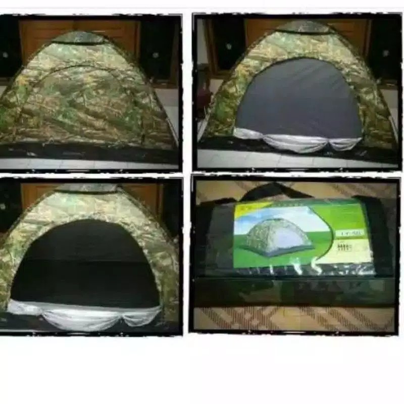 Tenda camping 4-5 person - tenda 6-7 orang kemping outdoor - tenda army - tenda alas terpal kamuflase