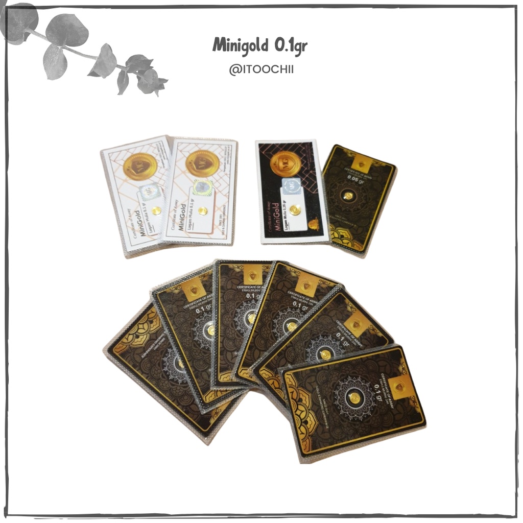 Minigold 0.1gr Koin Emas Murni Koin Mini Logam Mulia