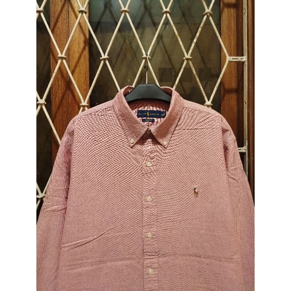 kemeja polo ralph lauren second original XXL kemeja polos Oxford kasual pria murah terlaris