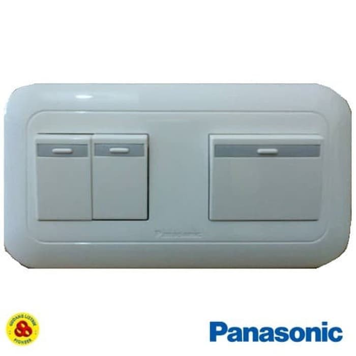 SAKLAR PANASONIC 3 GANG WEJ5541 WIDE SERIES