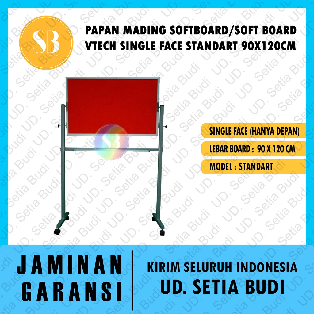 Papan Mading Softboard/Soft board Vtech Single Face Standart 90x120CM