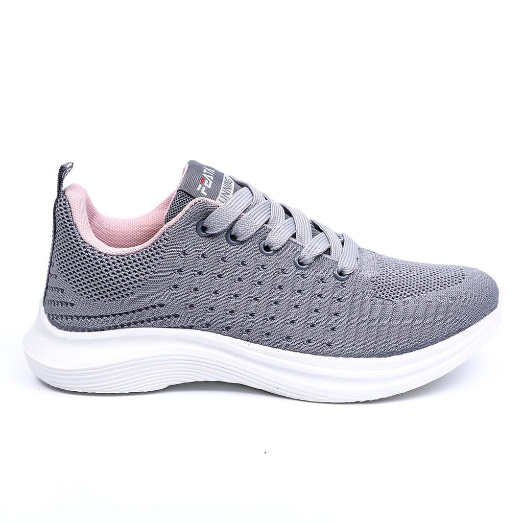 Sneakers Wanita Sepatu Sports Shoes Olahraga Cewek Shoes - C1113-Abu
