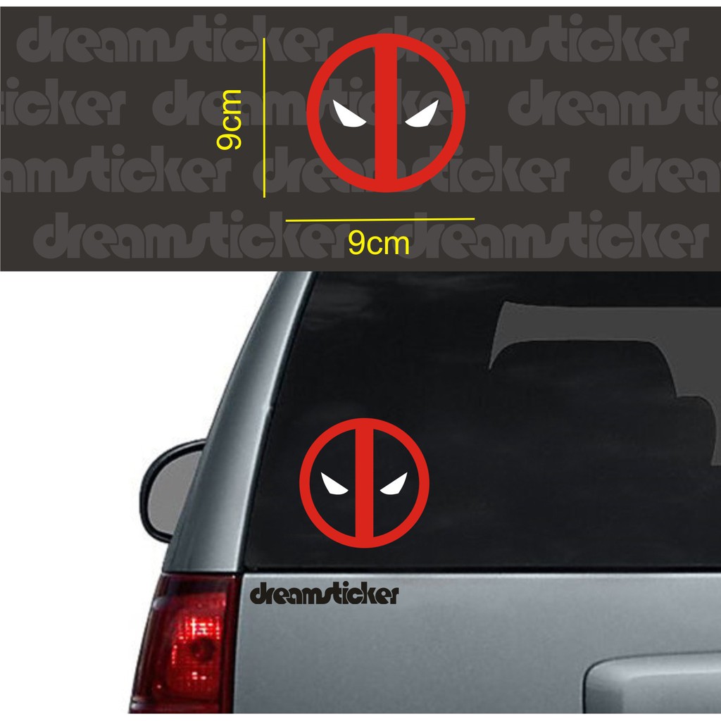 Sticker Deadpool Logo Cutting Stiker Variasi Mobil Modifikasi