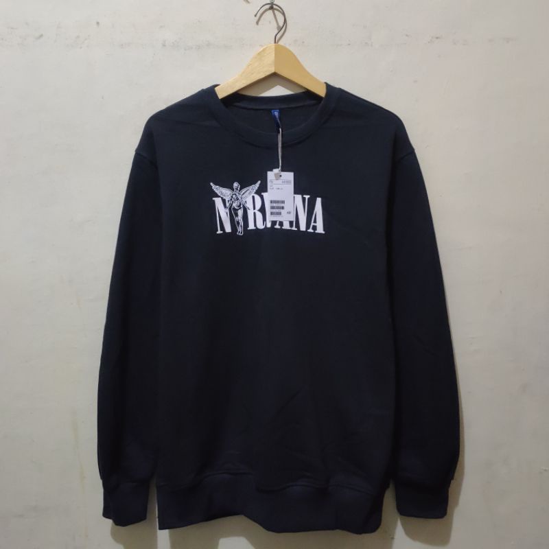 HODDIE H&M NIRVANA BLACK LOGO | OUTERWARE | SWEATER