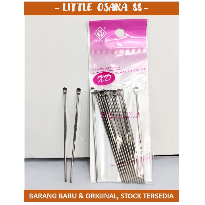 Korek Kuping Besi Silver Stainless Steel Yao You isi 12 pcs