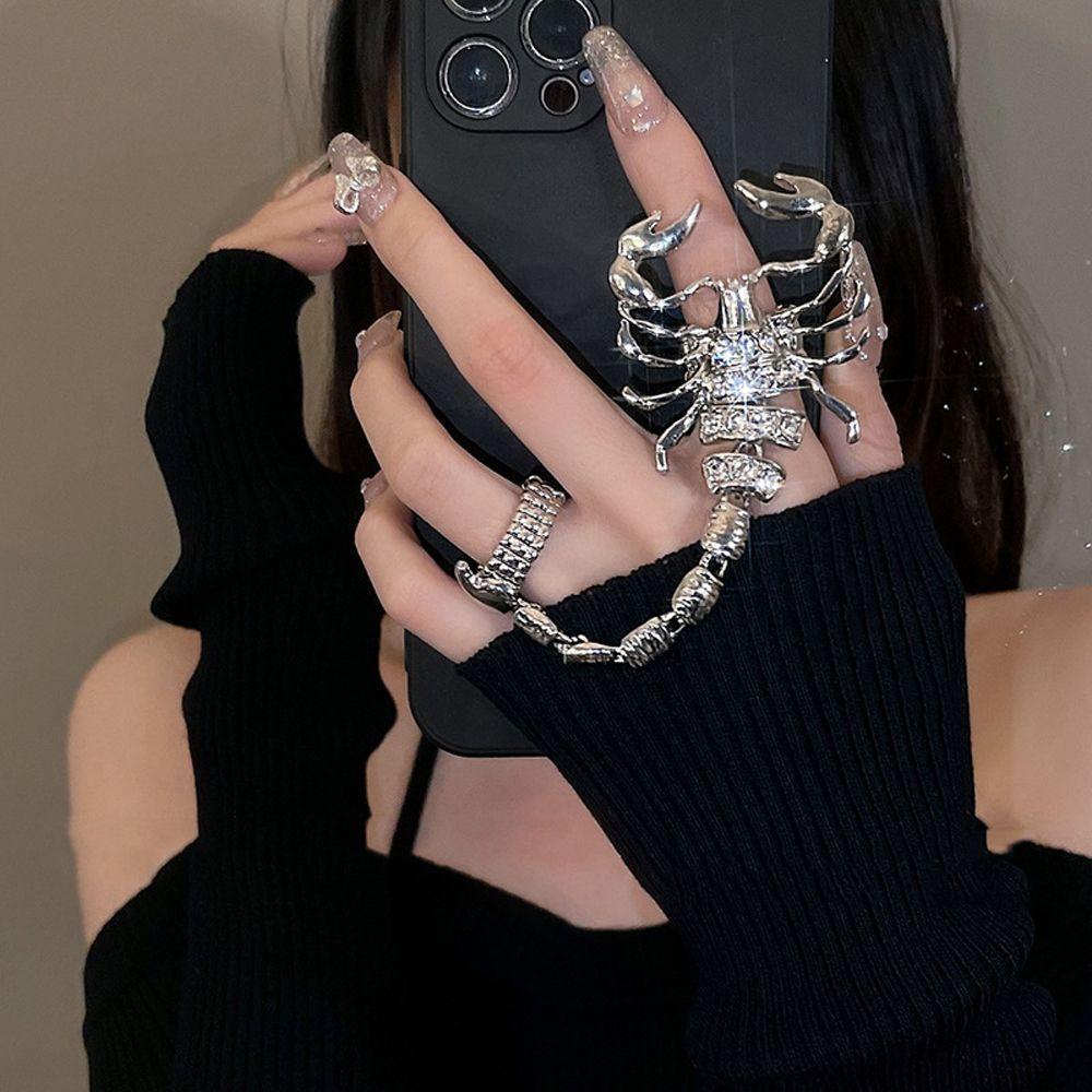 Mxbeauty Cincin Bentuk Kalajengking Gaya Hip Hop Untuk Wanita