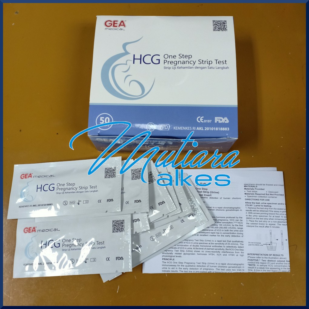 1BOX - Tes hamil GEA 1Box / Testpack / Tespek Gea / HCG Urine Pregnancy