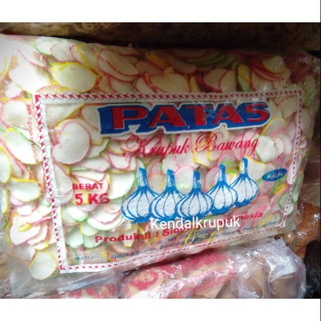 

Kerupuk Mentah Krupuk Patas Rasa bawang 5 kg halal