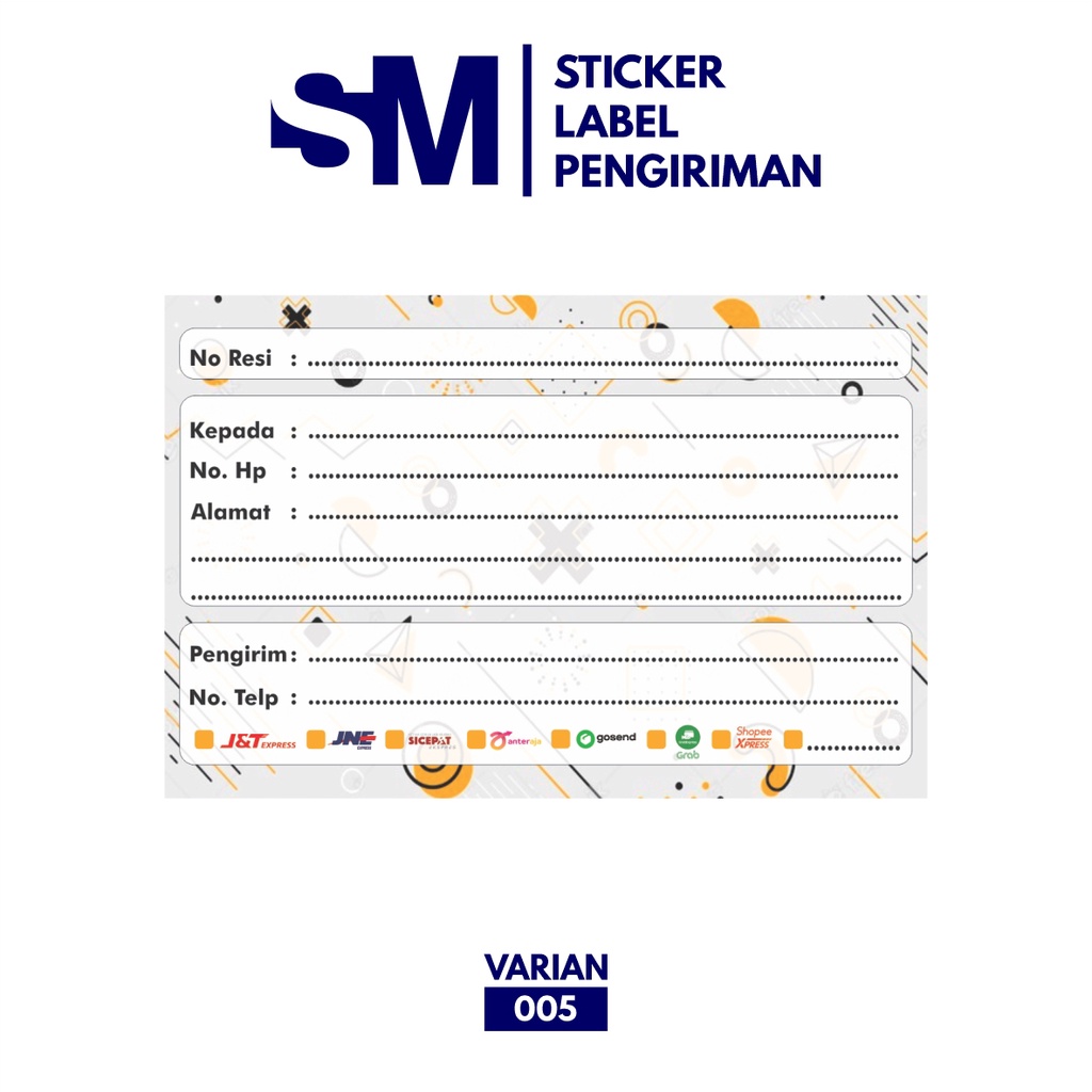 Stiker Label Pengiriman / Stiker Alamat Sticker Pengiriman Paket / Stiker Pengiriman-005