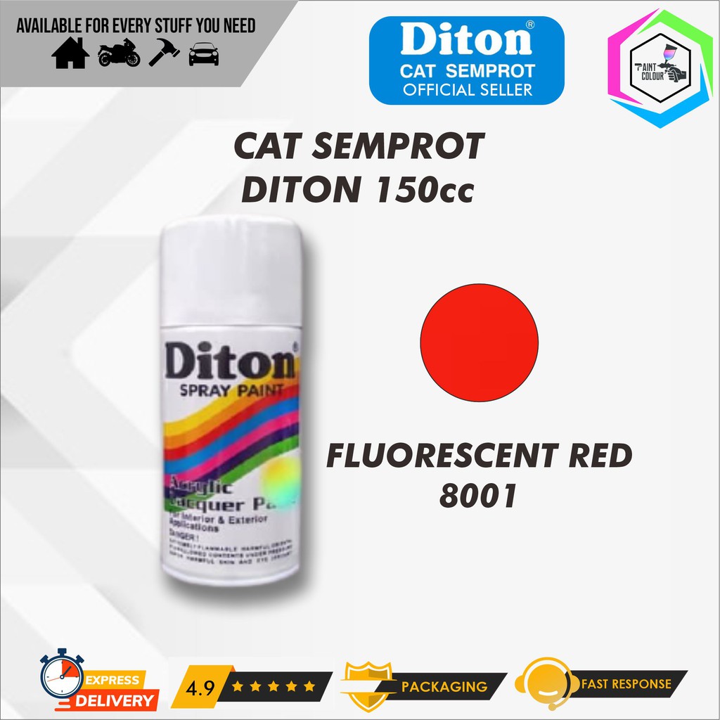 Diton Cat Semprot/Pylox/Motor/Helm/Gundam 150cc - 8001 Fluorescent Red