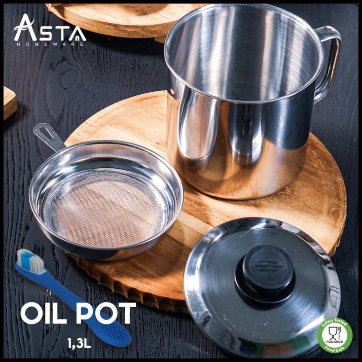 Oil Pot Tempat Wadah Saringan Minyak / Tempat Minyak Jelantah