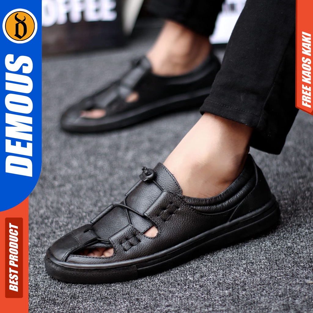 Demous Fortuna - Sepatu Sendal Bustong Kulit Pria Sandal Selop Tutong