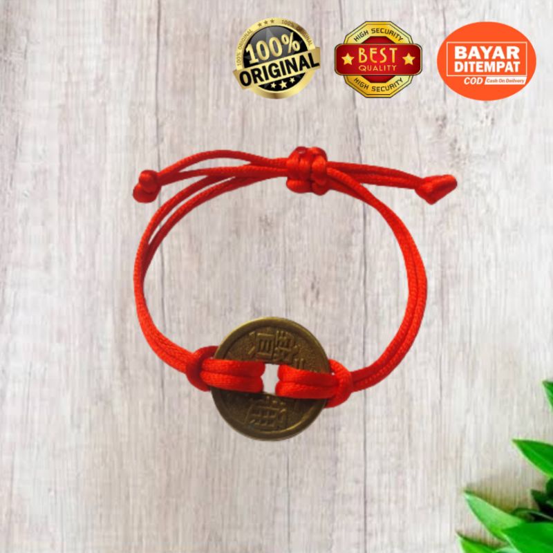 BASIC COIN gelang handmade ORIGINAL KOIN FENG SHUI KEBERUNTUNGAN