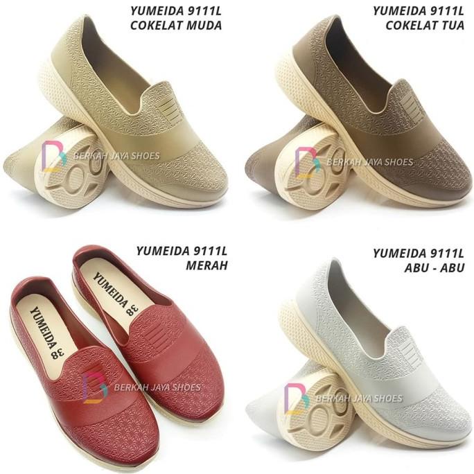 [Ready] Sepatu Karet Wanita / Sepatu Flat Shoes Karet Wanita Yumeida 9111 L [Shoes]