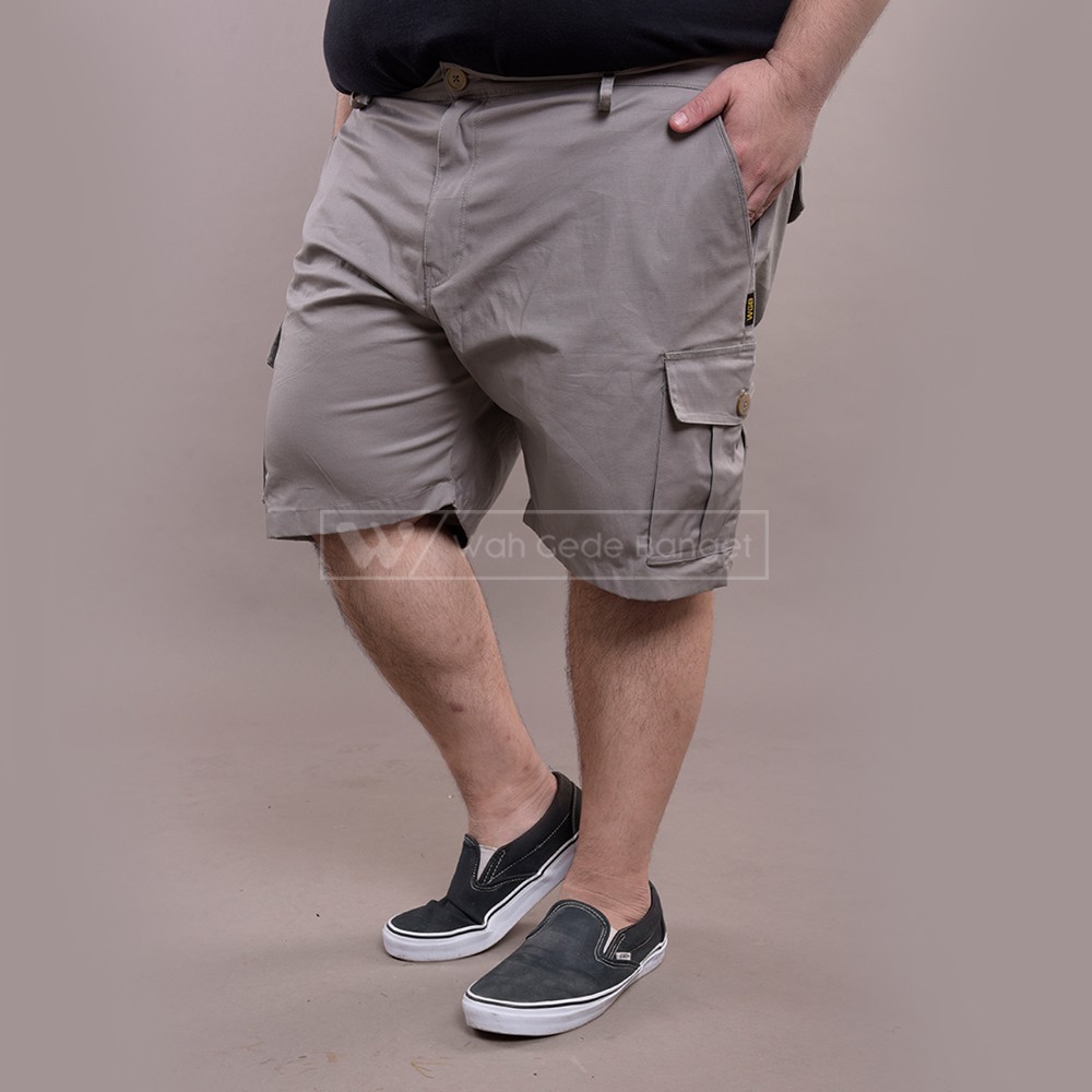 

WGB Celana Cargo Pendek LIGHT GREY Big Size Jumbo Super Besar XL XXL WGB