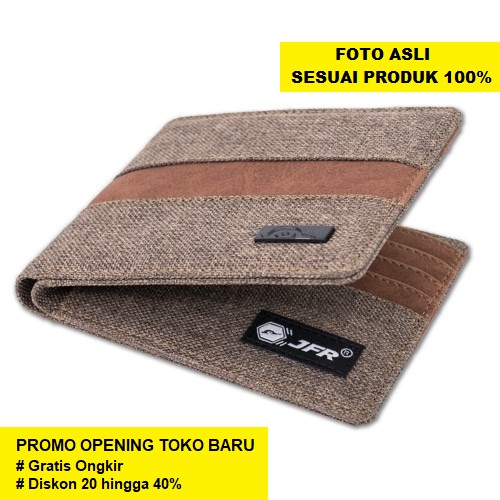 JFR Dompet Pria Bahan Kulit Canvas GM-JP42 Carnaby Series Jennifer Wallet