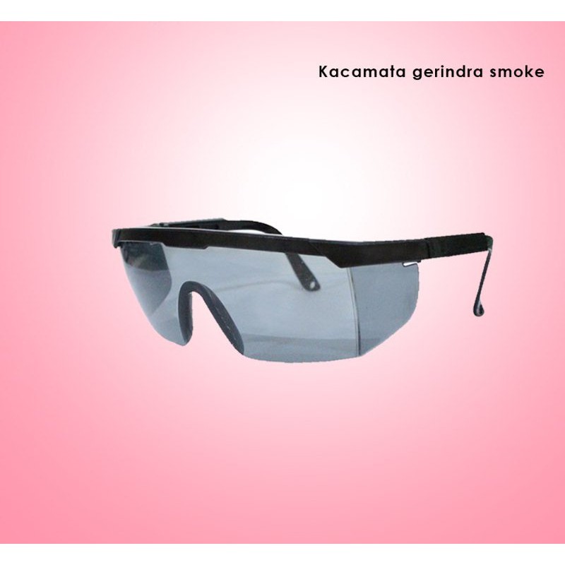 Kacamata Safety Google Smoke Gerinda Grinda Grey Glasses Fashion Style Pengaman Tukang Kaca Mata Lab