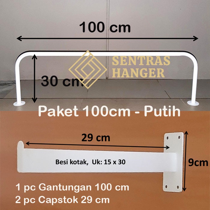 Gantungan Baju Dinding, Gantungan Baju Gawang, Paket Praktis
