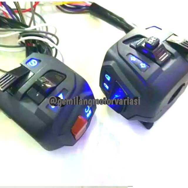 Variasi Saklar Kiri - Kanan Motor Yamaha Nmax Switch Nmax Pulsar Lampu LED Nyala Saklar Dim On Off