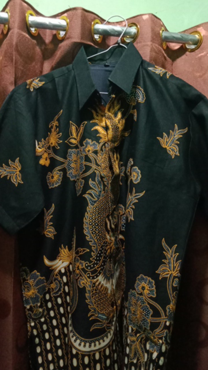Naga Emas Kemeja Batik Pria Full Furing Katun Halus Primisima