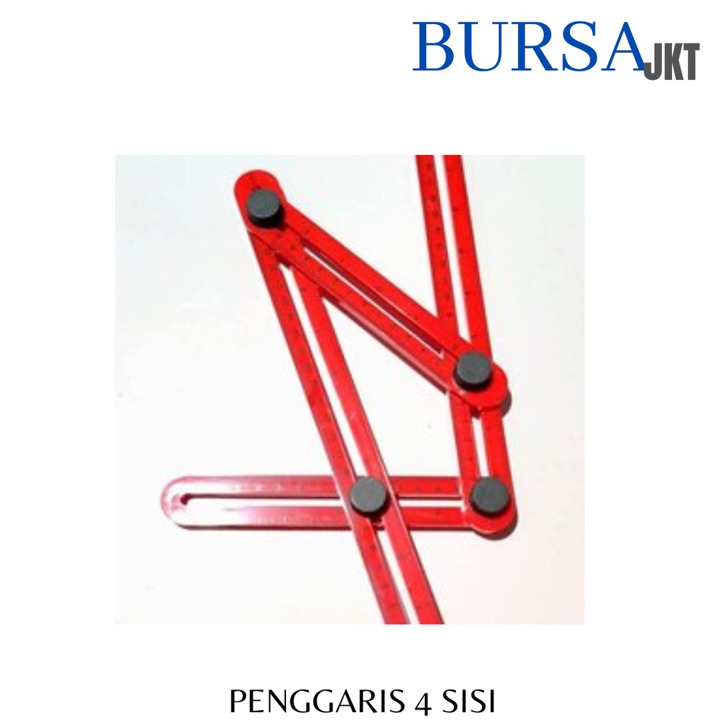 PENGGARIS LIPAT SUDUT 4 SISI FOUR SIDE RULER MULTIFUNGSI ANGLE FOLDING ADJUSTABLE SERBAGUNA