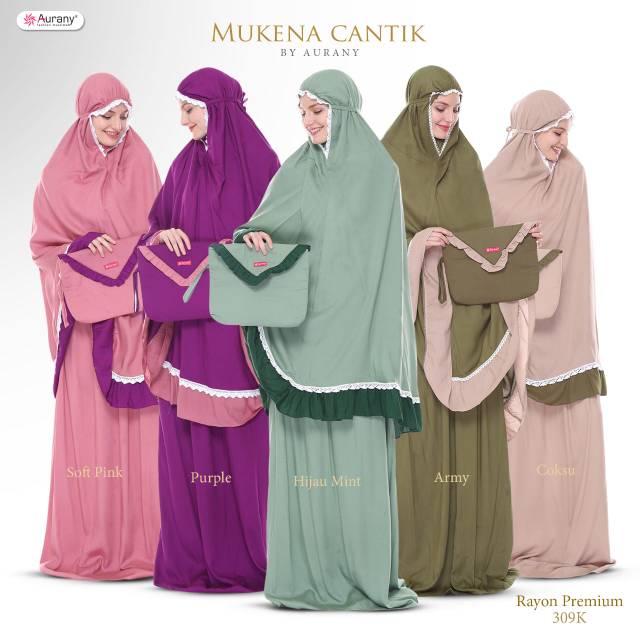 MUKENA AURANY / MUKENA CANTIK  / MUKENAH CANTIK / MUKENA TAS