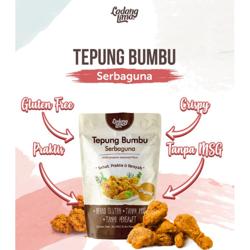 

Ladang Lima | Tepung Bumbu Serbaguna 150 Gram | Gluten Free