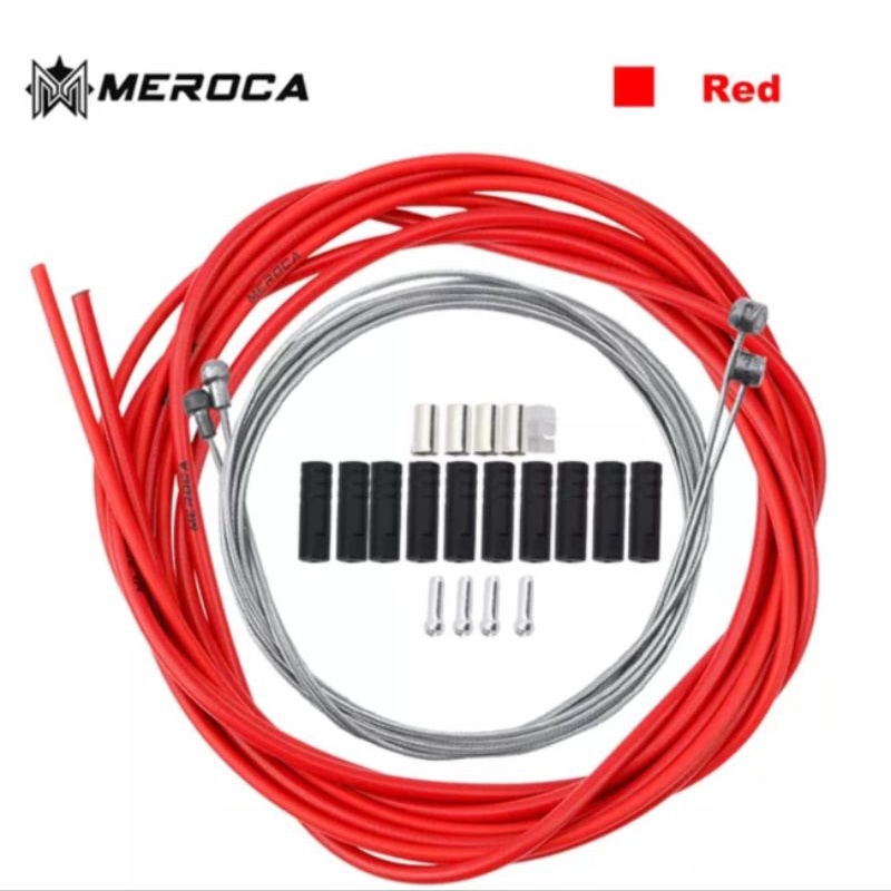 Meroca Kabel Set Rem Cakram Mekanik V Brake U brake Kabel Shifter Set Sepeda Lipat MTB Roadbike