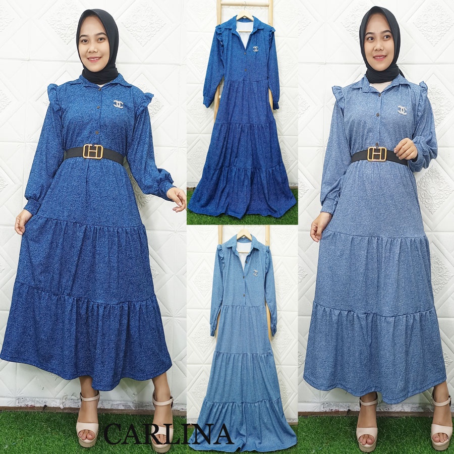 KIARA DRESS LOLY BUSUI MAXY GAMIS WANITA CARLINA FASHION