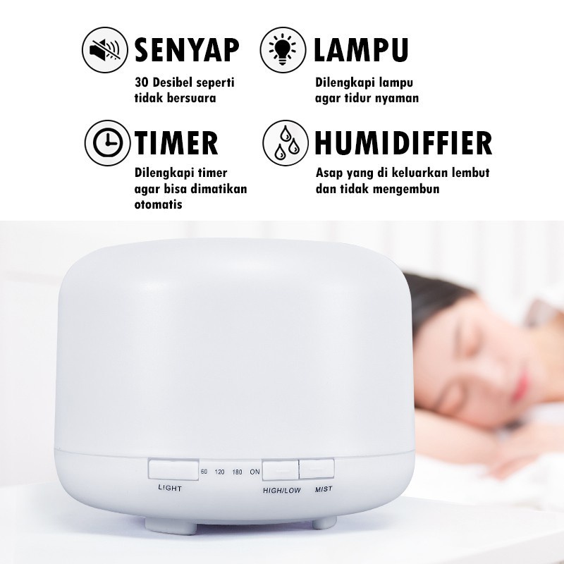 HUMIDIFIER DIFFUSER LAMPU TIDUR AROMATERAPI