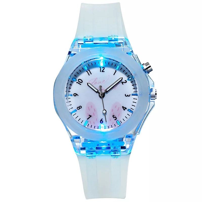 Jam Tangan Wanita Analog Quartz Jelly LED Korean Fashion / Jam Tangan Jelly LED Import-38-1 #3 Putih