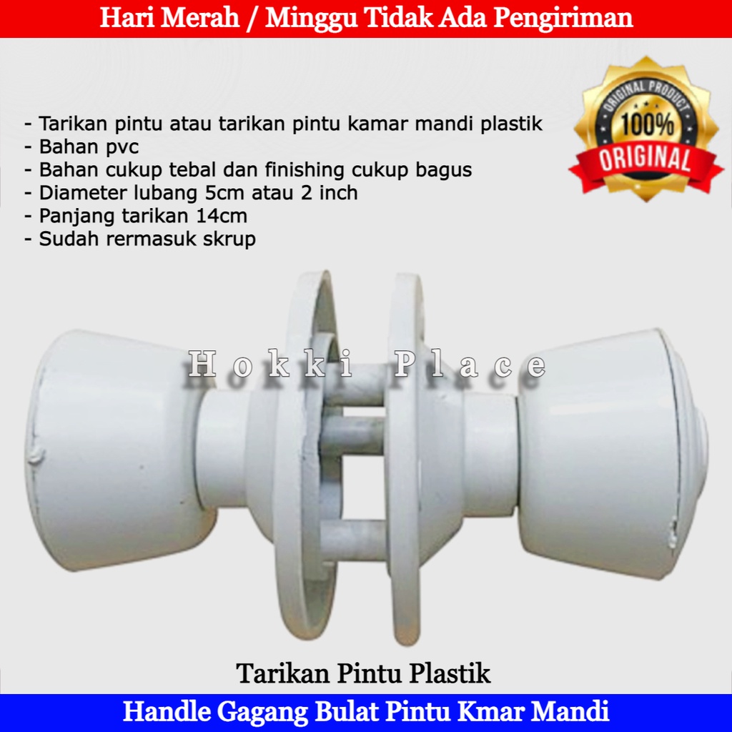 TARIKAN GAGANG BULAT HANDLE PINTU PLASTIK KAMAR MANDI