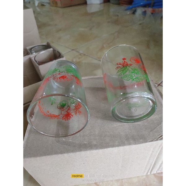 gelas bunga/gelas kopi/gelas kembang/gelas teh/gelas kaca