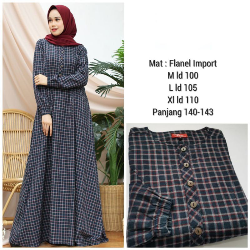 gamis flanel impor terbaru|gamis flanel|gamis casual