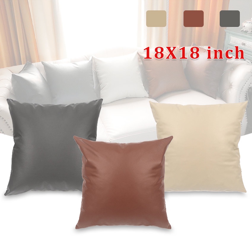 Sarung Bantal Sofa Kulit Bantal sofa kulit  Bantal kursi 45cm*45cm
