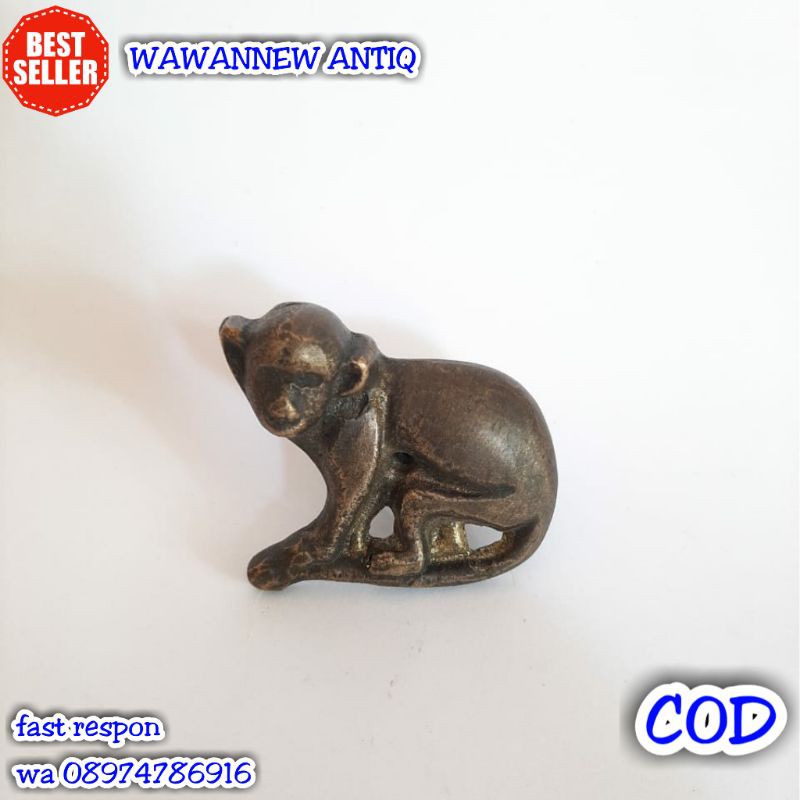 Handle / Tarikan Laci Lemari Jendela Pintu Rumah Kuningan Motif Knop Monyet 4.5cm