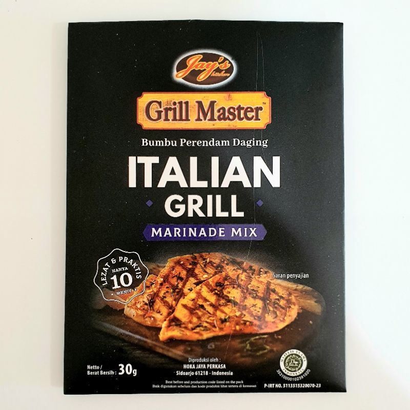 

jay's grill master bumbu perendam daging Italian grill