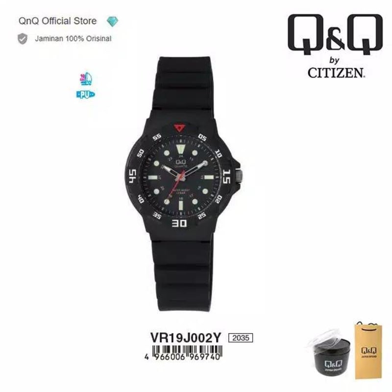 Jam Tangan Wanita Q&amp;Q QnQ QQ VR 19 VR19 VR19J Original Water Resist