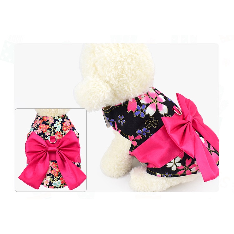 Cute Fashion Harness Japanese Kimono Style/Baju Anjing atau Pet Kimono Jepang Lucu