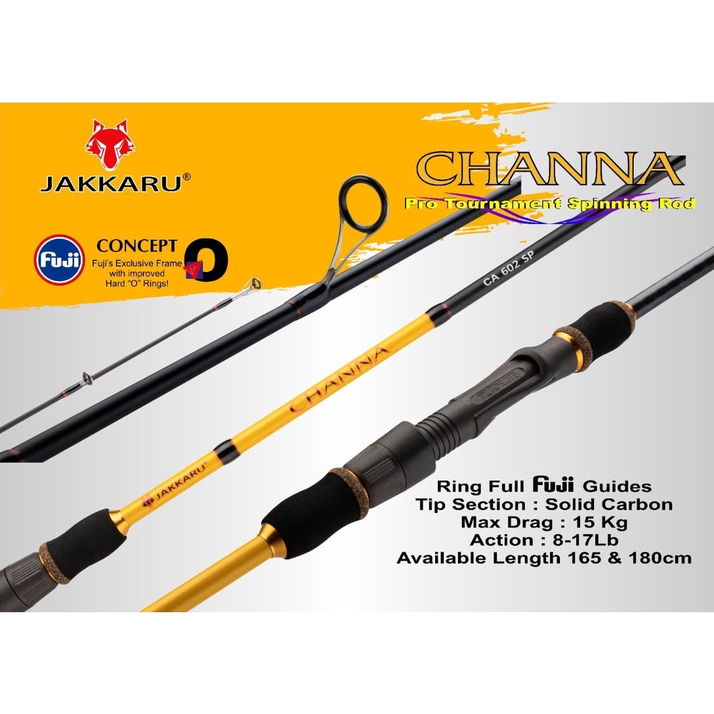 Rod JAKKARU CHANNA PRO TOURNAMENT 602 / 180cm (Line Test 8-17lbs)