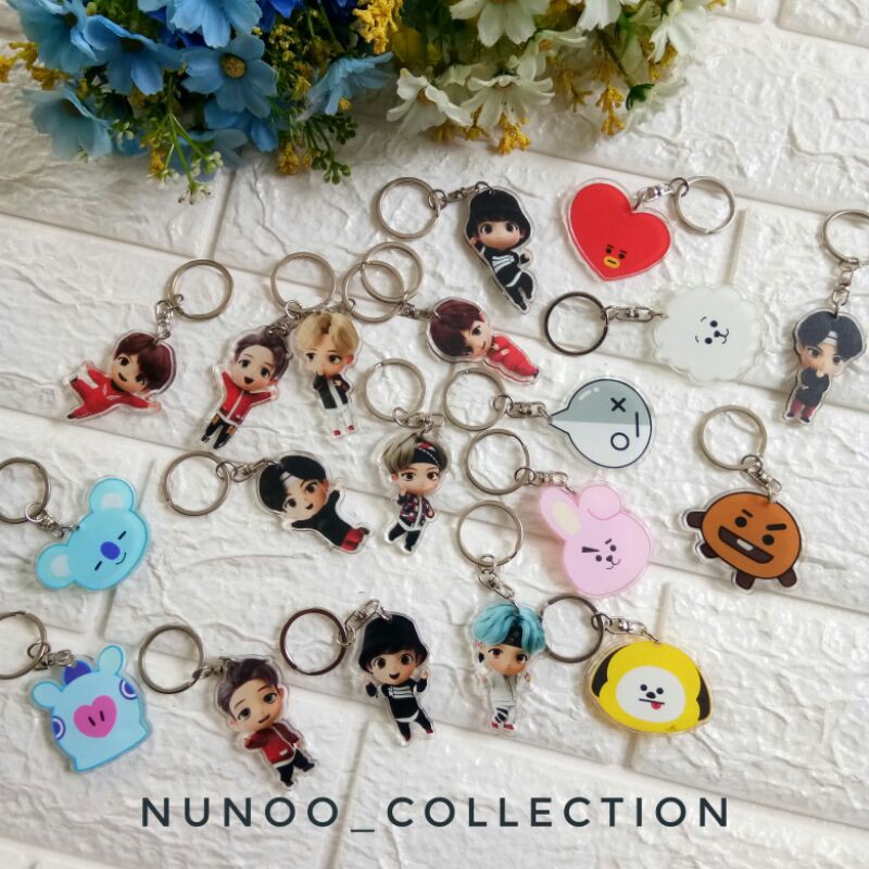 Gantungan Kunci KPOP BT21 Key Chain Tiny Tan Unofficial Murah