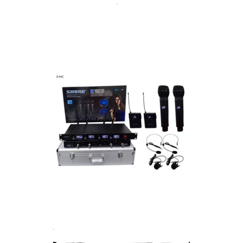 mic wireless SHURE X1HC 4 mic 2 clip on 2headset