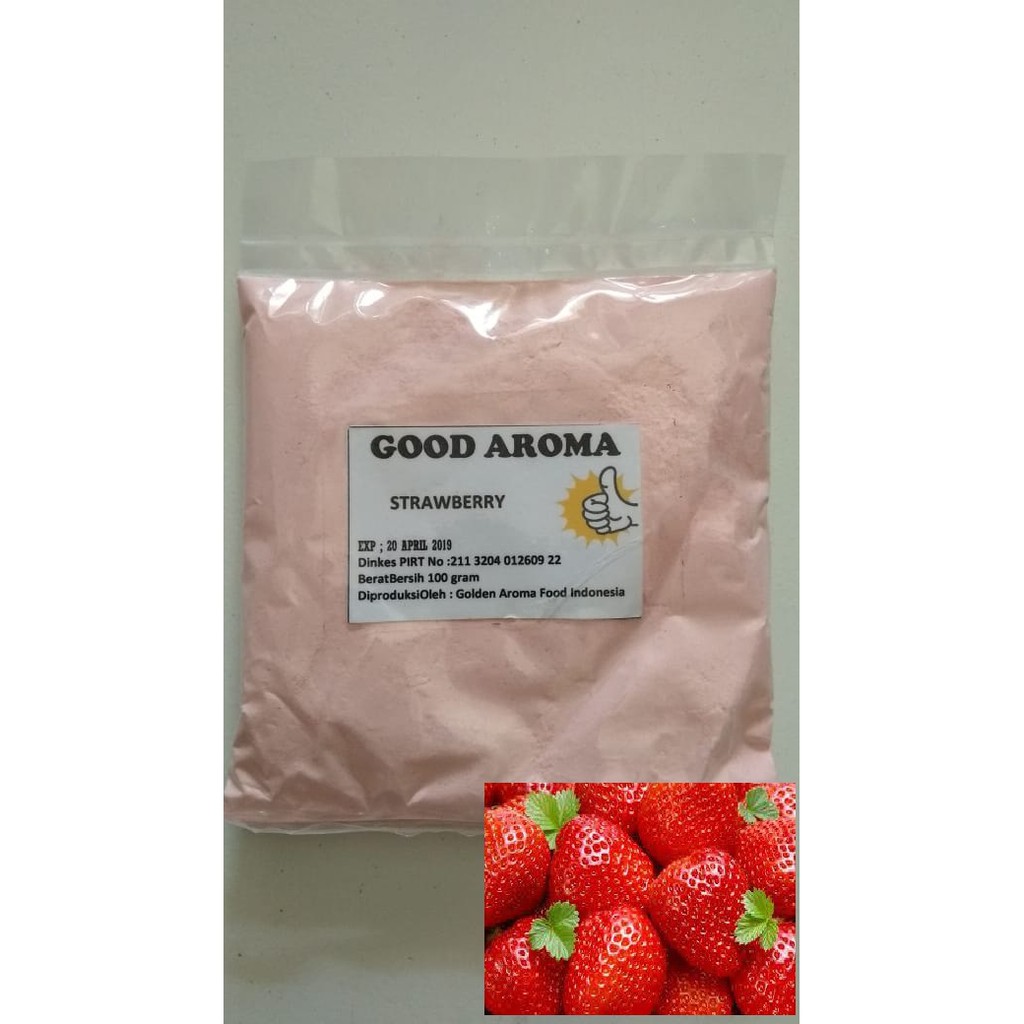 

Bumbu Tabur Strawberry Pure Non Gula 1 kilogram, Jual Bubuk Tabur Strawberry Pure 1 kg Powder Enak