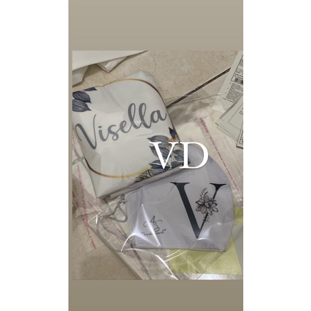CUSTOM NAMA / TOTE BAG LINE BAHAN KANVAS MOTIF nama / SOUVENIR WEDDING /  korean TOTE BAG / hadiah wedding / custom tote bag nama