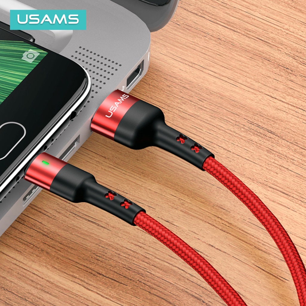 USAMS U26 Kabel Data Micro Fast Charging 2A LED Indikator