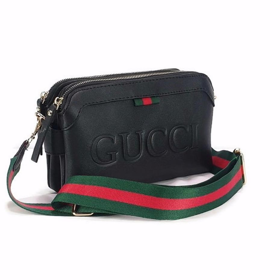 [KODE Y6W] TAS GUCCI MOBILE ( SUPER PREMIUM ) 2 RUANG TAS SELEMPANG WANITA KULIT 2 RES