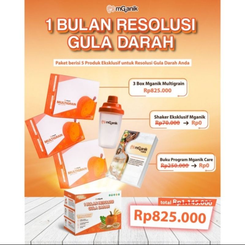 Paket 1 Bulan Resolusi Gula Darah Mganik Multigrain